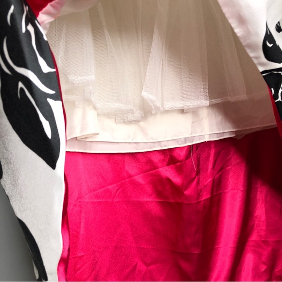 Teeze Me 2 piece Dress Hot pink Top high-low Floral A-line Skirt Set Prom Party - Picture 5 of 10